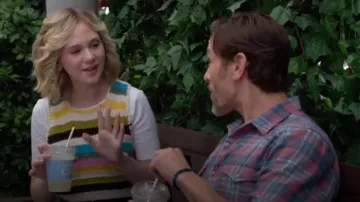 Zara Striped Crocheted Top worn by  Lucy Romalotti (Lily Brooks O'Briant) as seen in The Young and the Restless on September 14, 2023