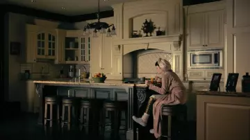 Croc Lilac Sandals worn by Juno (Ruth Codd) as seen in The Fall of the House of Usher (S01E06)