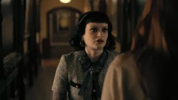 Maje Rinie Contrast Trim Tweed Mini Dress worn by Juno (Ruth Codd) as seen in The Fall of the House of Usher (S01E06)