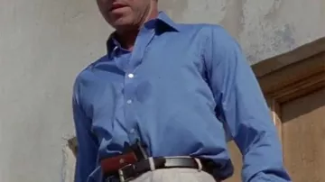 Turnbull & Asser Blue Formal Shirt worn by James Bond (Pierce Brosnan) in The World Is Not Enough movie