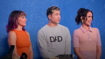 Zara Ribbed High neck Orange Tank top worn by Melissa Villaseñor  as seen in Is It Cake? (S02E04)