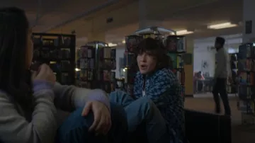 Boohooman Over­sized Laser Den­im Jack­et worn by James (Miles McKenna) as seen in Goosebumps (S01E04)