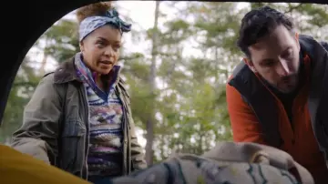 Ayacucho Peniche Snap Pullover worn by Lisa (Antonia Thomas) as seen in Still Up (S01E05)