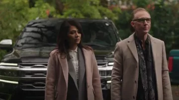 Ted Baker Serinn Wool Blend Long­line Coat worn by Rose Dinshaw (Karen David) as seen in The Irrational (S01E04)