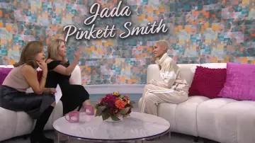 Sergio Tacchini Damarindo Track Pants In Beige worn by Jada Pinkett Smith as seen in Today with Hoda & Jenna  on October 17, 2023