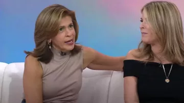 Veronica Beard Barrie Faux Leather Midi Skirt worn by Hoda Kotb as seen in Today with Hoda & Jenna  on October 17, 2023