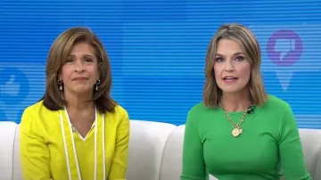 Pearl by Lela Rose Equestrian Jacquard Tipped Tie Neck Blouse worn by Hoda Kotb as seen in Today on October 20, 2023