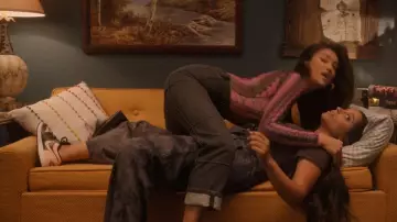 Cloth & Stone Tie-Dye Wide-Leg Pants worn by Liv (Lilly Singh) as seen in Dollface (S02E04)