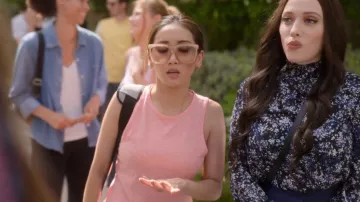 Ideology Keyhole Tank Top worn by Madison Maxwell (Brenda Song) as seen in Dollface (S02E04)
