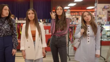 Olivia Latinovich Claudette Dress In Baby Blue worn by Izzy Levine (Esther Povitsky) as seen in Dollface (S02E04)