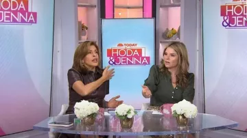 Shoshanna Piera Slit-Hem Button-Down Midi Dress worn by Hoda Kotb as seen in Today with Hoda & Jenna on October 21, 2023