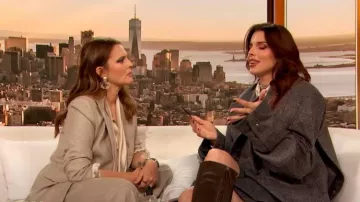 Ann Taylor Tie Neck Popover worn by Drew Barrymore as seen in The Drew Barrymore Show on October 19, 2023