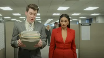 Thierry Mugler Vin­tage Suit worn by Stella Cole (Shay Mitchell) as seen in Dollface (S02E02)