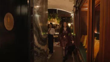 Aldo An­kle Croc Em­bossed Boots worn by Jules Wiley (Kat Dennings) as seen in Dollface (S02E02)