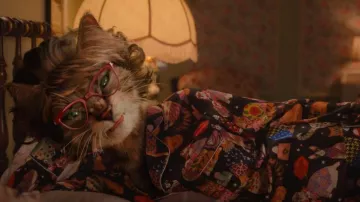 Karen Mabon Fash­ion Cats Py­ja­ma worn by Cat Lady (Beth Grant) as seen in Dollface (S02E03)