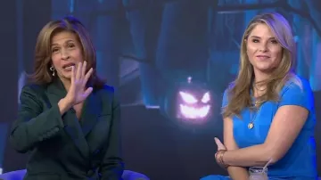 Veronica Beard Roche Dickey Jacket in Pine worn by Hoda Kotb as seen in Today with Hoda & Jenna on  October 23, 2023