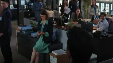 Zadig & Voltaire Rozo Jac Leo Dress worn by DDA Maggie Palmer (Suzanne Cryer) as seen in All Rise (S03E16)