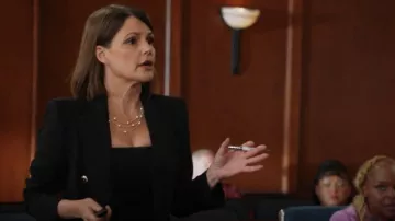 Zara Tailored Double Breasted Blazer worn by DDA Maggie Palmer (Suzanne Cryer) as seen in All Rise (S03E16)