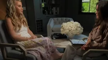 Zimmermann Scallop Midi Dress worn by Tara Lipinski as seen in Today on  October 26, 2023