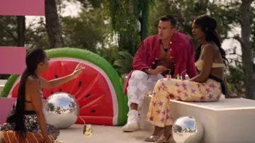 Nasty Gal Sequin Star Detail Fit and Flare Trousers worn by Linda Okoli as seen in Surviving Paradise (S01E04)