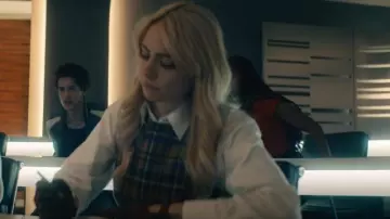 Zara Tweed Blouse worn by Cate Dunlap (Maddie Phillips) as seen in Gen V (S01E06)