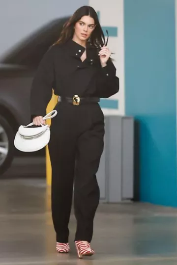 Bottega Veneta Small Gemelli Bag worn by Kendall Jenner in Beverly Hills on October 27, 2023