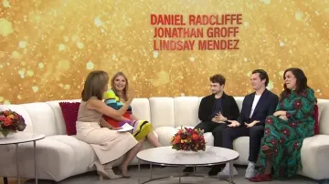 Mango Leather-Effect Midi-Skirt With Belt In Ecru worn by Hoda Kotb as seen in Today with Hoda & Jenna on  October 26, 2023