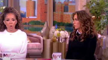 Oscar De La Renta Draped Peplum-Hem Jumper worn by Alyssa Farah as seen in The View on  October 27, 2023