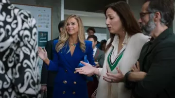 Gant D1. Chaleco de punto acanalado a rayas usado por Imán (Farah Hamed) como se ve en Elite (S07E01)