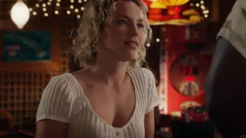 Paige An­thy Top worn by Juliet Higgins (Perdita Weeks) as seen in Magnum P.I. (S05E14)