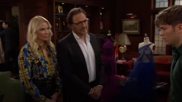 Christian Dior 30 Montaigne Belt worn by  Brooke Logan(Katherine Kelly Lang) as seen in The Bold and the Beautiful on October 23, 2023
