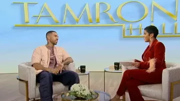 Moncler Salehe Bembury logo-print T-shirt worn by Vic Mensa as seen in Tamron Hall Show on October 27, 2023