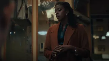 Ted Baker Hallied Dress worn by Kate Sacker (Condola Rashad) as seen in Billions (S07E12)