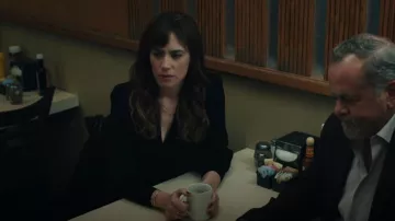 Tiffany Double Link Pendant Necklace worn by Wendy Rhoades (Maggie Siff) as seen in Billions (S07E12)