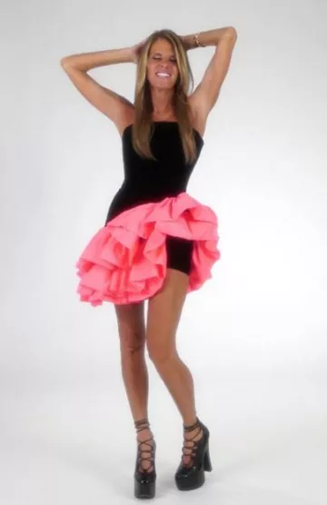 Alexandre Vauthier Ruffle-Skirt Strapless Minidress worn by Anna Dello Russo on her Instagram Post onOctober 26, 2023