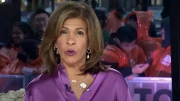 Jennifer Miller M Letter Charm worn by Hoda Kotb as seen in Today on October 30, 2023