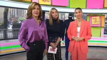 Vince Undone Edge Band Collar Blouse worn by Hoda Kotb as seen in Today with Hoda & Jenna on October 30, 2023