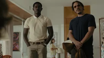 Brooks Brothers Light Yellow Polo Shirt worn by Franklin Saint (Damson Idris) as seen in Snowfall wardrobe (Season 5 Episode 1)