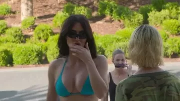 Balenciaga Skin 80MM Oval Shield Sunglasses worn by Kim Kardashian as seen in The Kardashians (S04E06)