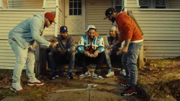 First Row Colorblock Racing Varsity Jacket worn by Joyner Lucas in 24 hours to live “Official Music Video” (Not Now, I’m Busy)