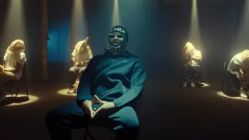 Fendi Black & White Logo Cuff Beanie worn by Joyner Lucas in 24 hours to live “Official Music Video” (Not Now, I’m Busy)