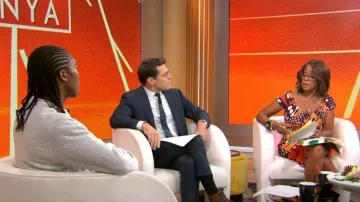 Robe papillon à manches courtes Sally portée par Gayle King comme on le voit dans CBS Mornings le 31 octobre 2023