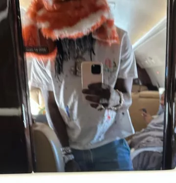 Gallery Dept. White Paint Splatter Souvenir T-Shirt worn by Chief Keef on the Instagram account @chieffkeeffsossa