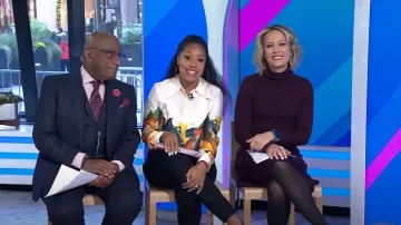 Eliza J Turtleneck Sweater Dress worn by Dylan Dreyer as seen in Today on November 2, 2023