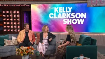 Erdem Garnet Floral-Print Satin Slip Dress worn by Meg Ryan as seen in The Kelly Clarkson Show on  November 3, 2023