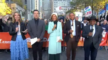 Alice + Olivia Joelle Coat worn by Hoda Kotb as seen in Today on November 3, 2023