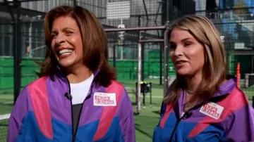 Xikaufo 80s Color Block 2 Piece Tracksuit worn by Hoda Kotb as seen in Today on November 3, 2023