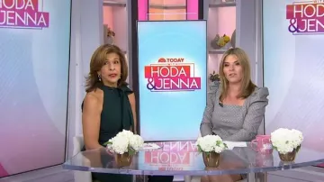 Vince Camuto Bow Neck Stretch Crepe Jumpsuit worn by Hoda Kotb as seen in Today with Hoda & Jenna on November 3, 2023