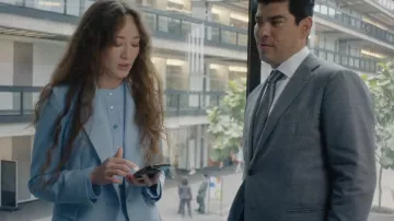 Polo Ralph Lauren Oversize Fit Silk Shirt worn by Sasha as seen in American Horror Stories (S03E04)