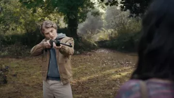Aubin Union Waxed Cotton Jacket, Tan worn by Benjamin Grady (Charlie Hamblett) as seen in The Burning Girls (S01E02)